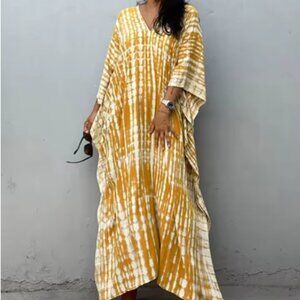 Bohemian Striped Print Women Beach Dress Bathing Suit Cover (NWOT)  (ON SALE)